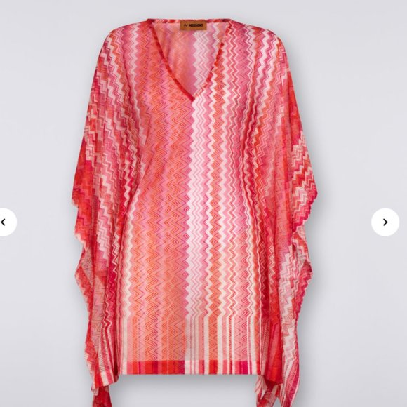 Missoni Short Chevron Kaftan Cover Up Size Small - Picture 3 of 3